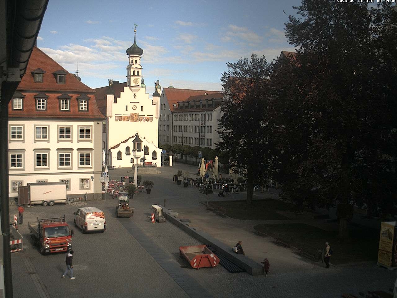 Archiv Foto Webcam Blick auf das Rathaus in Kempten