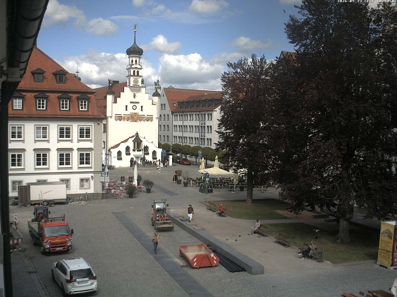 Archiv Foto Webcam Blick auf das Rathaus in Kempten