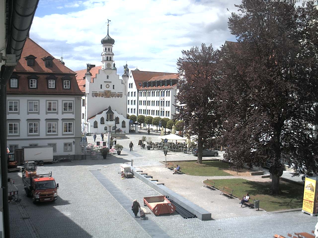 Archiv Foto Webcam Blick auf das Rathaus in Kempten
