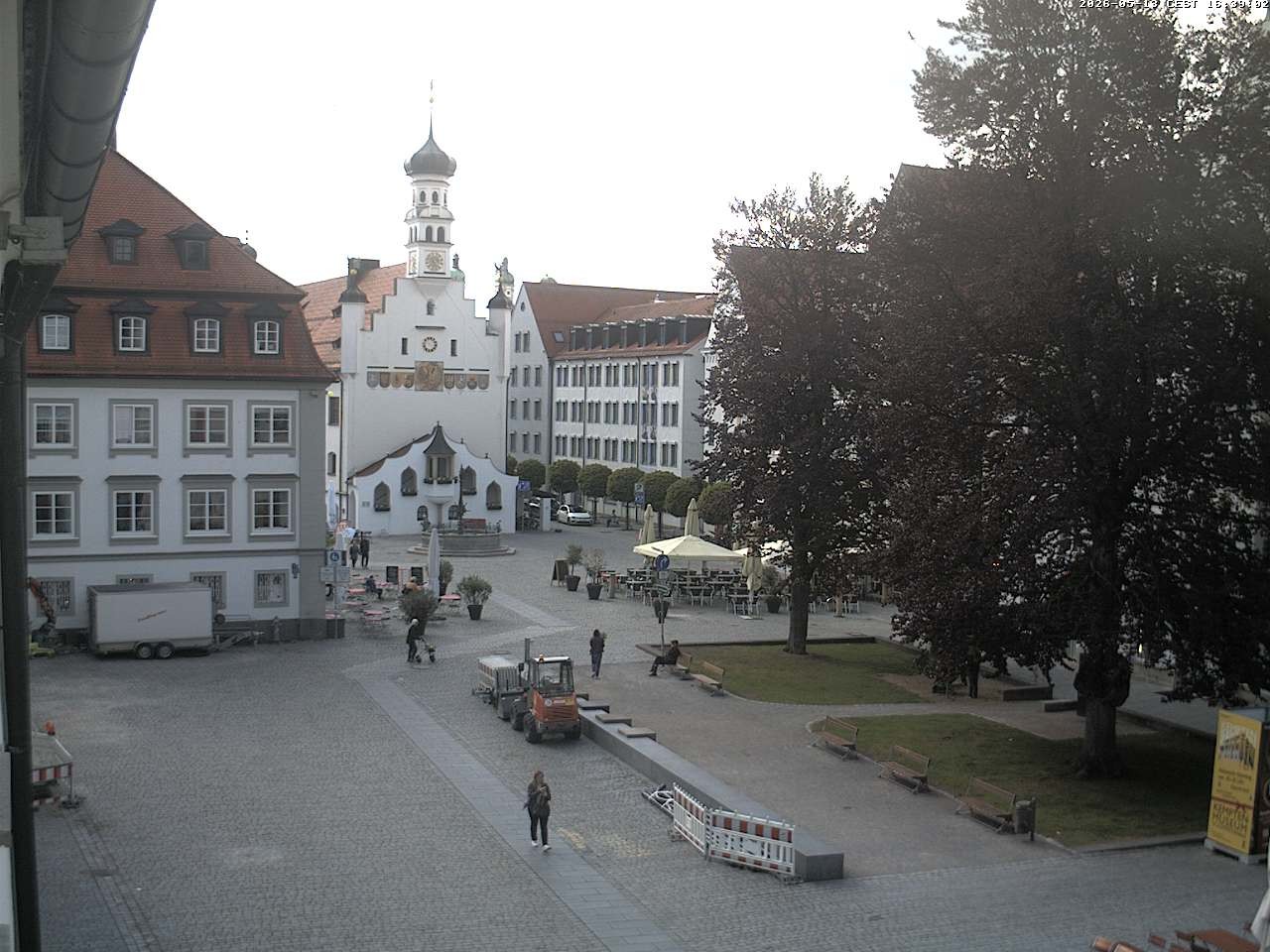 Archiv Foto Webcam Blick auf das Rathaus in Kempten