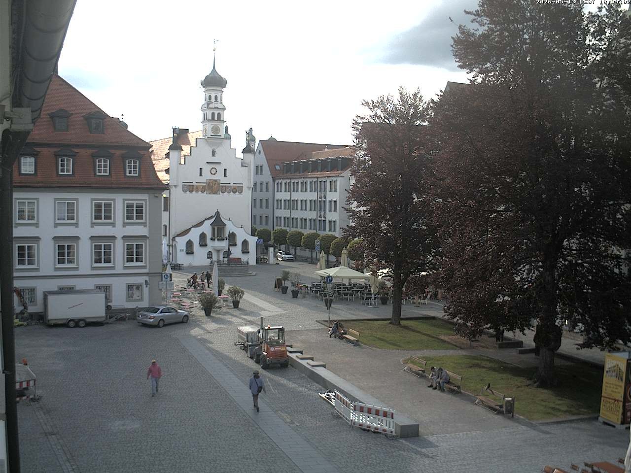 Archiv Foto Webcam Blick auf das Rathaus in Kempten