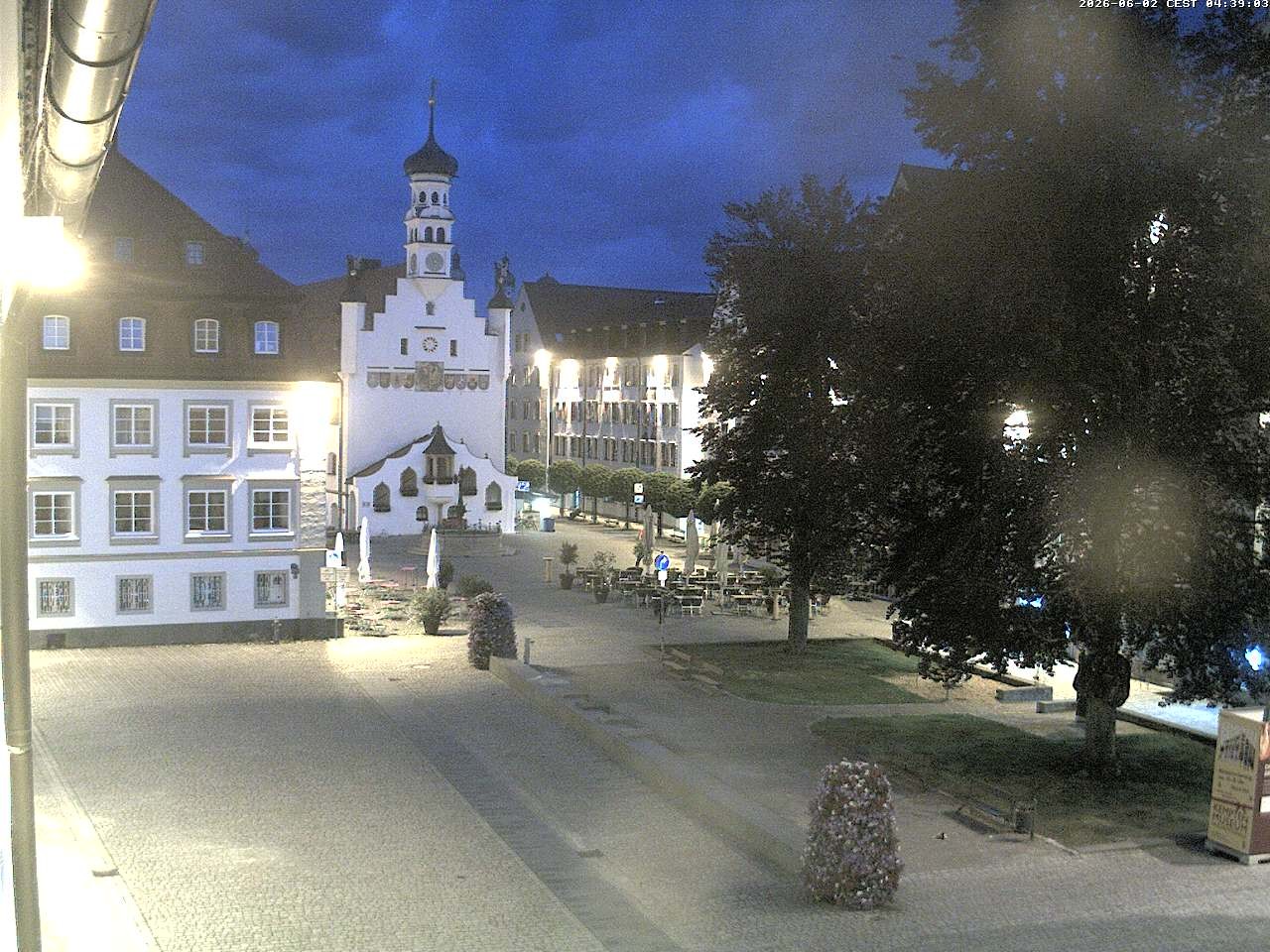 Archiv Foto Webcam Blick auf das Rathaus in Kempten