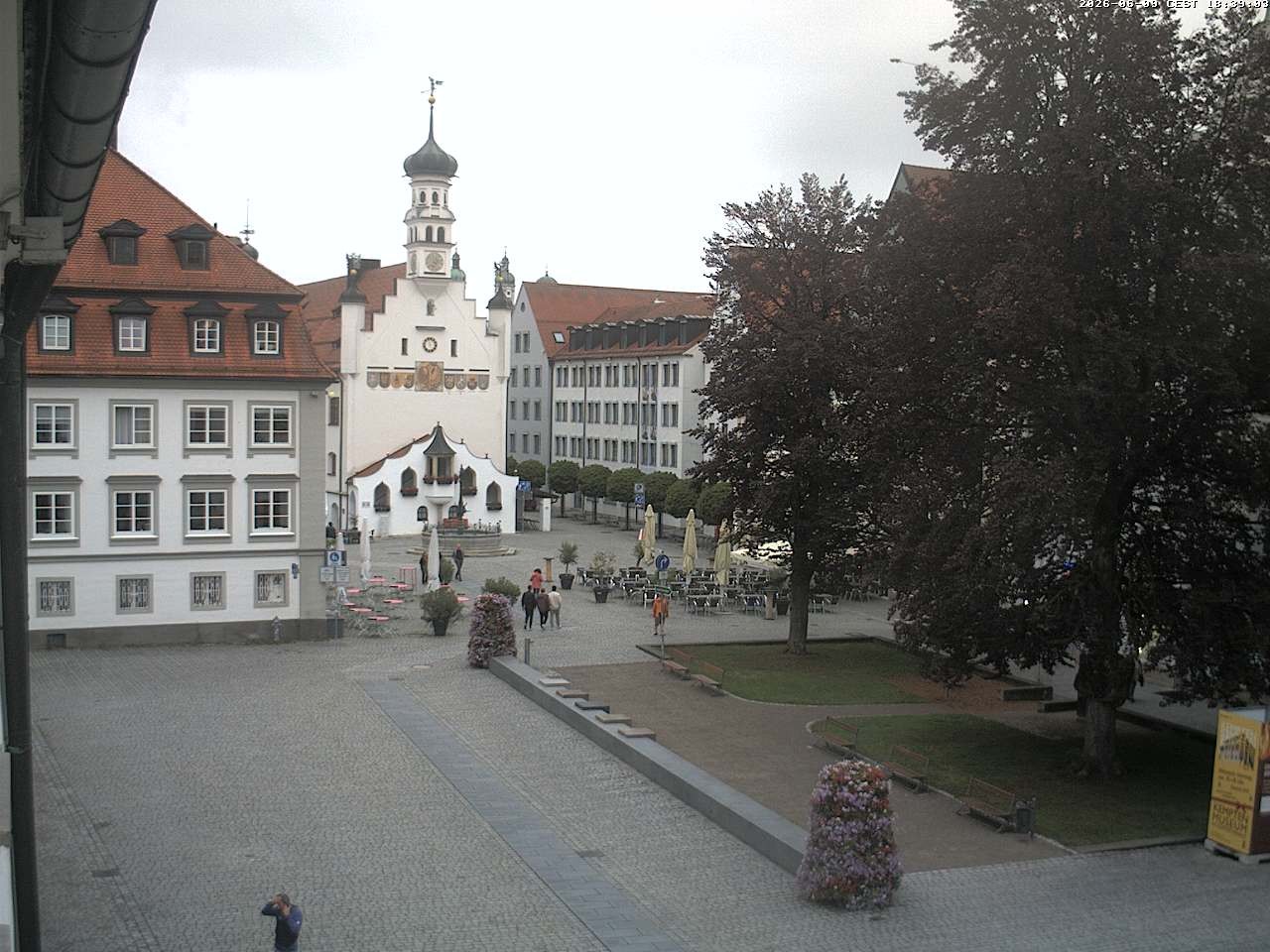 Archiv Foto Webcam Blick auf das Rathaus in Kempten