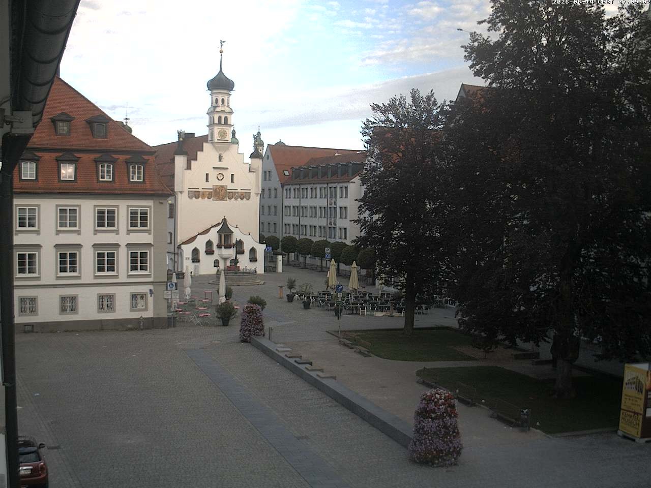 Archiv Foto Webcam Blick auf das Rathaus in Kempten