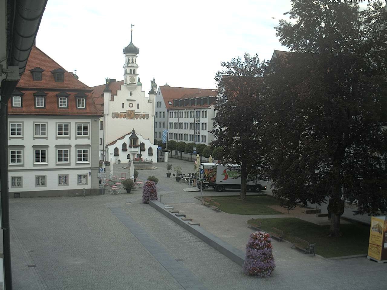 Archiv Foto Webcam Blick auf das Rathaus in Kempten