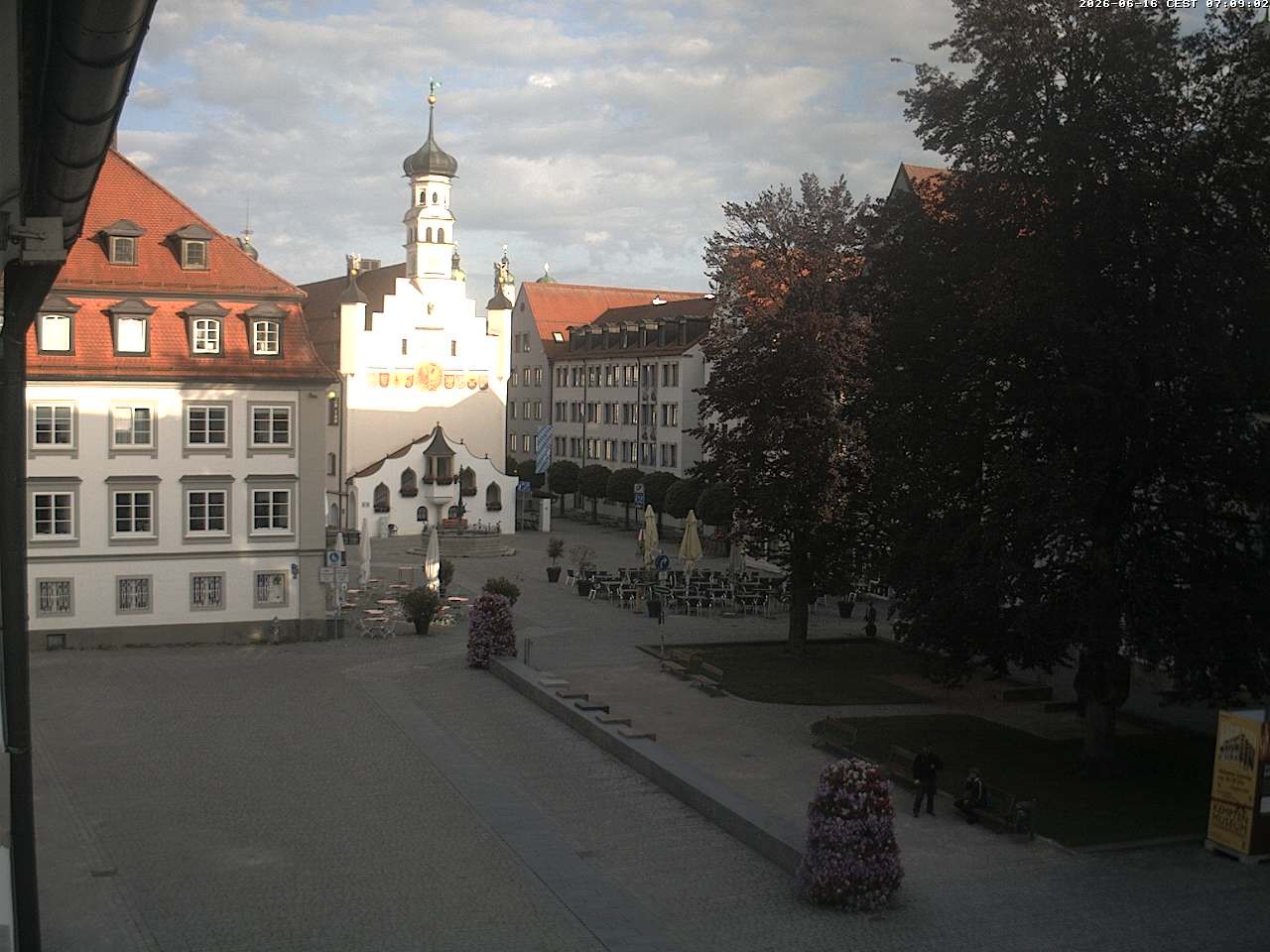 Archiv Foto Webcam Blick auf das Rathaus in Kempten