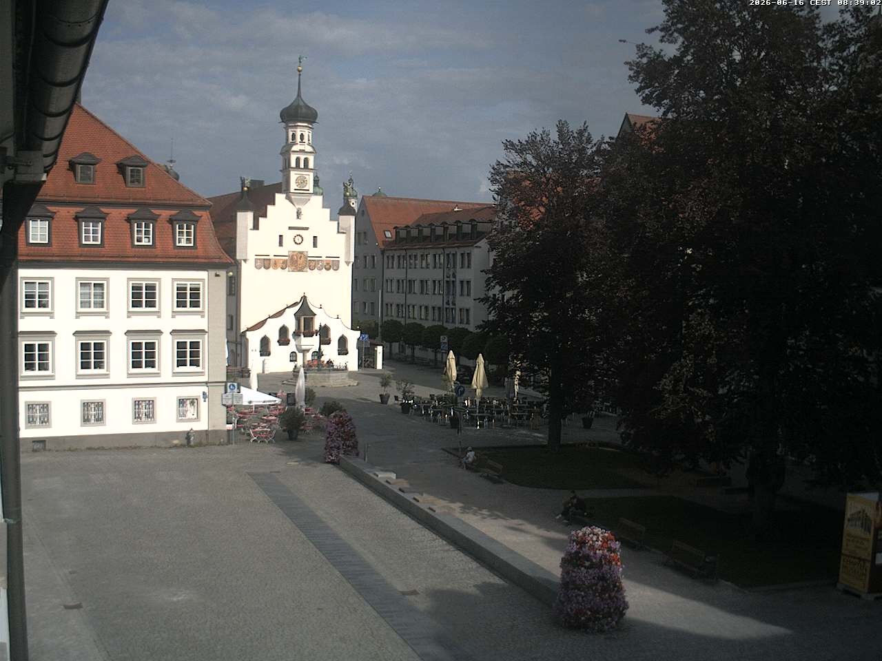 Archiv Foto Webcam Blick auf das Rathaus in Kempten