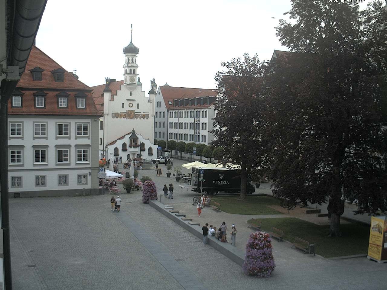 Archiv Foto Webcam Blick auf das Rathaus in Kempten