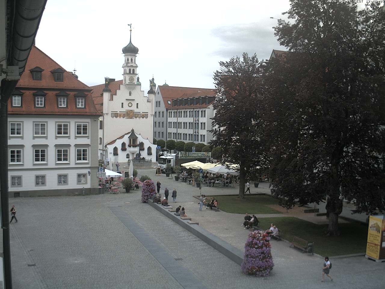 Archiv Foto Webcam Blick auf das Rathaus in Kempten