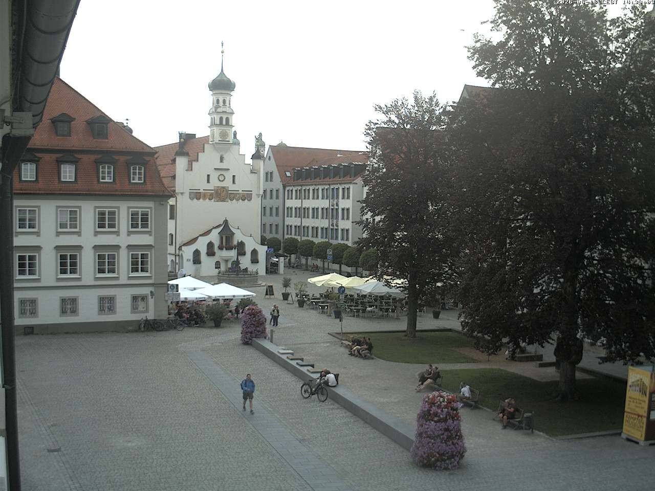 Archiv Foto Webcam Blick auf das Rathaus in Kempten