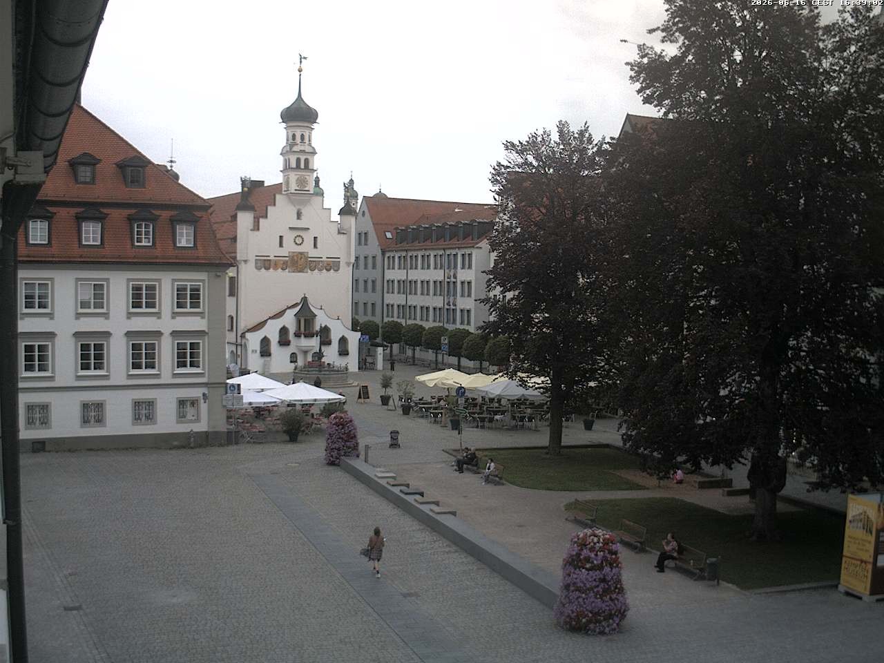 Archiv Foto Webcam Blick auf das Rathaus in Kempten