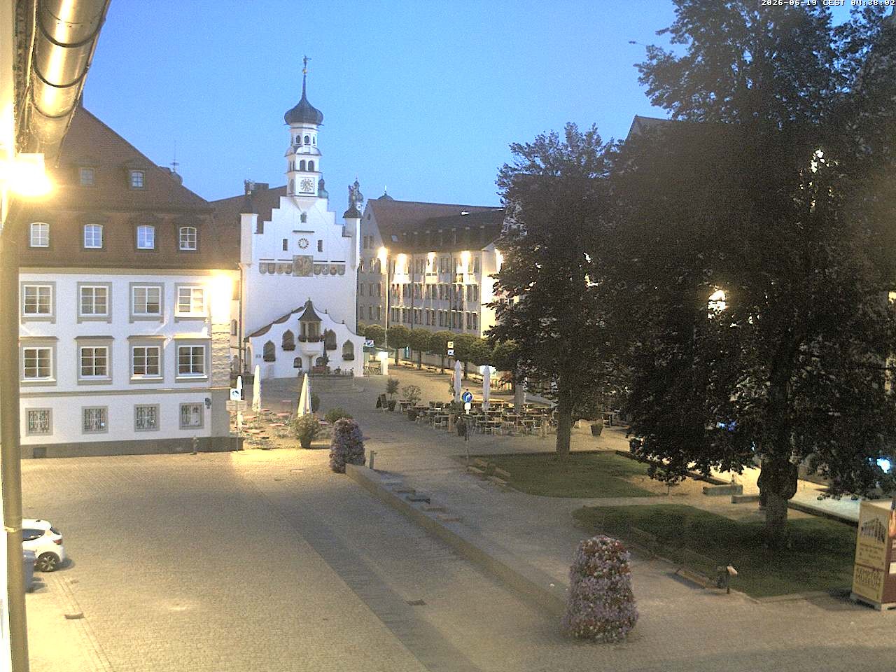 Archiv Foto Webcam Blick auf das Rathaus in Kempten