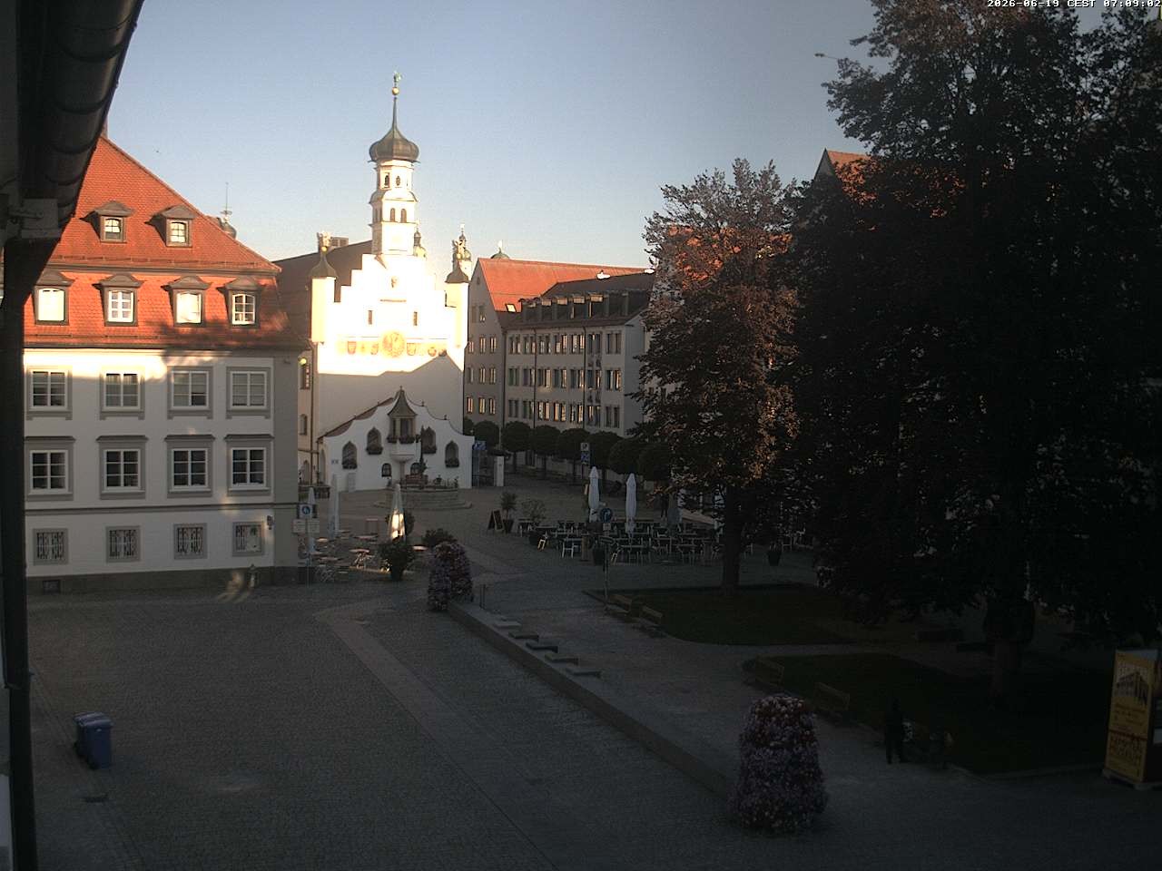Archiv Foto Webcam Blick auf das Rathaus in Kempten