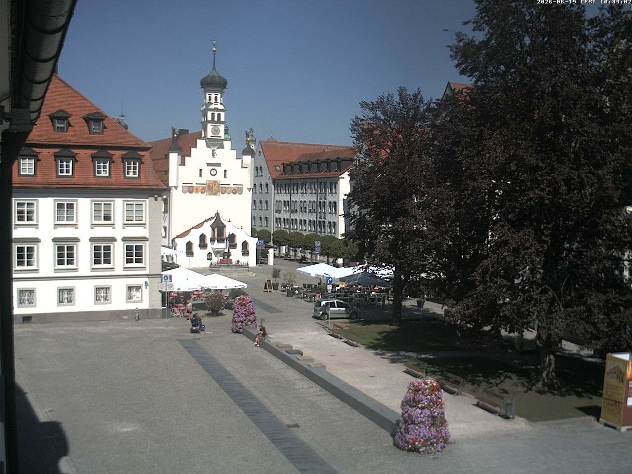 Archiv Foto Webcam Blick auf das Rathaus in Kempten