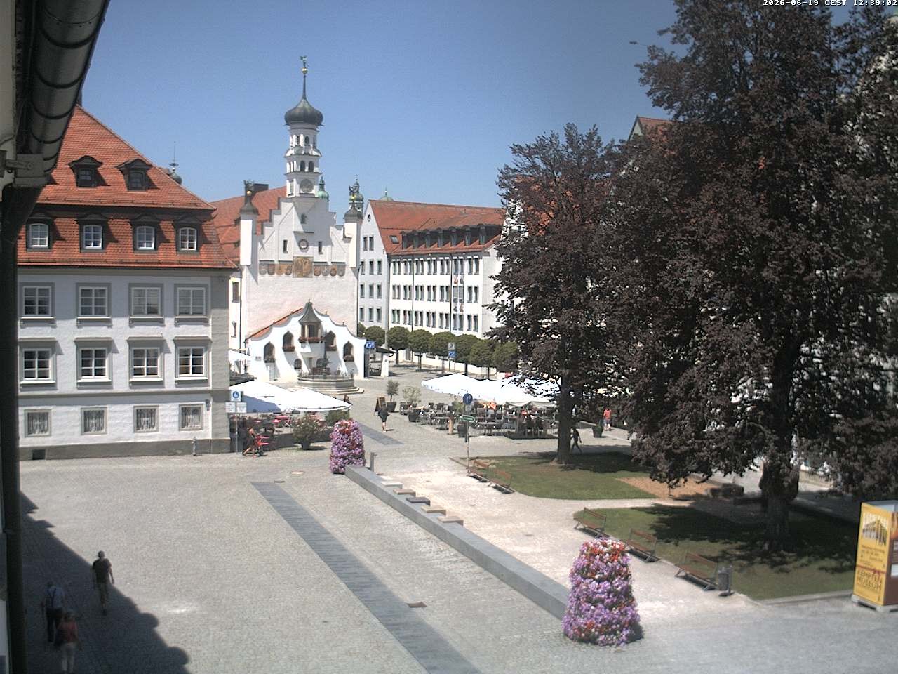 Archiv Foto Webcam Blick auf das Rathaus in Kempten