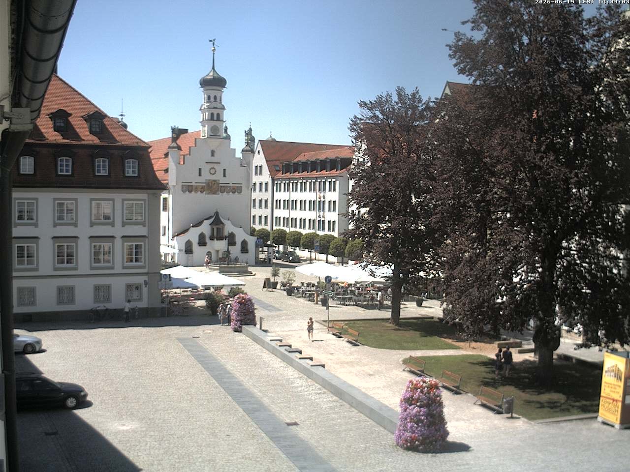 Archiv Foto Webcam Blick auf das Rathaus in Kempten