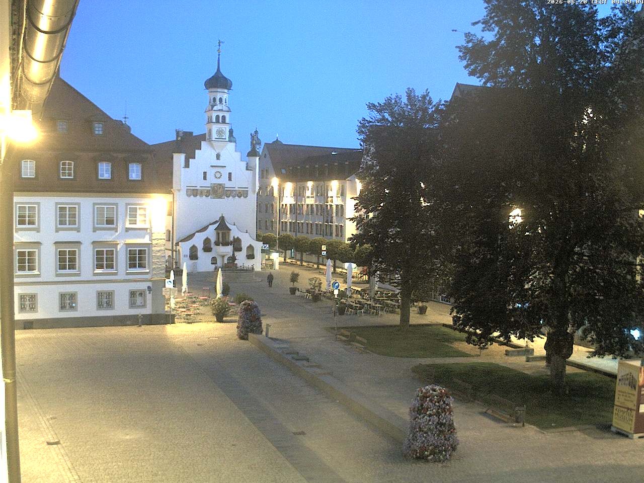 Archiv Foto Webcam Blick auf das Rathaus in Kempten