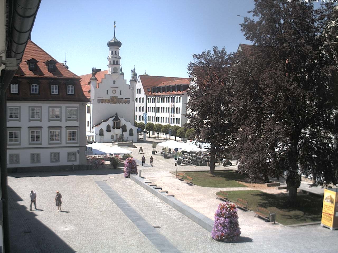 Archiv Foto Webcam Blick auf das Rathaus in Kempten