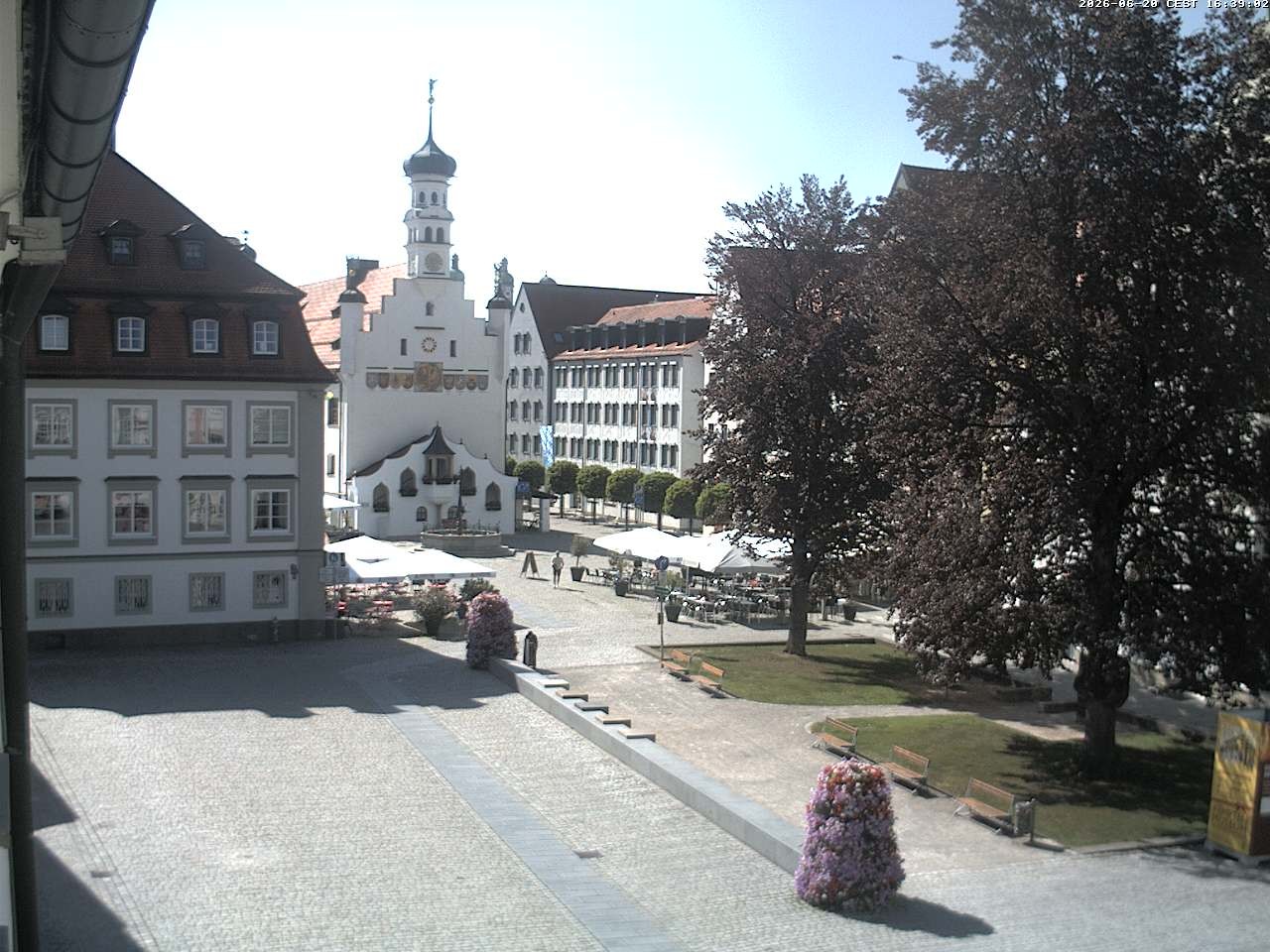 Archiv Foto Webcam Blick auf das Rathaus in Kempten