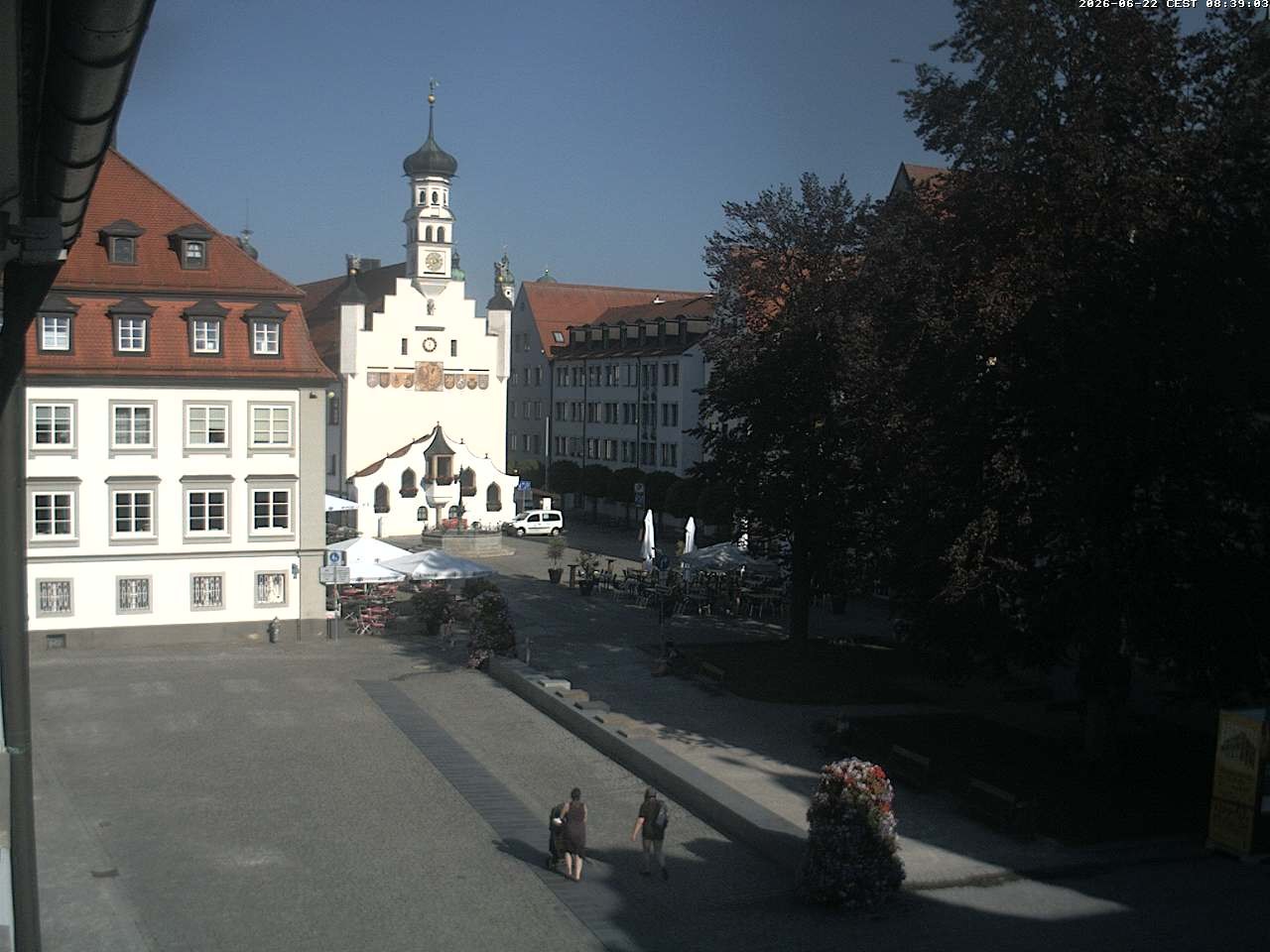 Archiv Foto Webcam Blick auf das Rathaus in Kempten