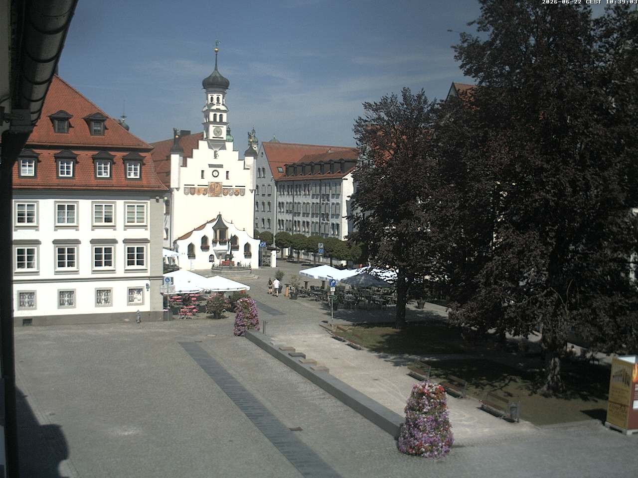 Archiv Foto Webcam Blick auf das Rathaus in Kempten