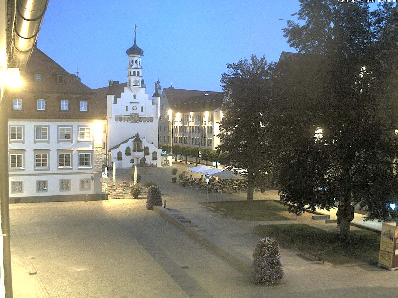 Archiv Foto Webcam Blick auf das Rathaus in Kempten