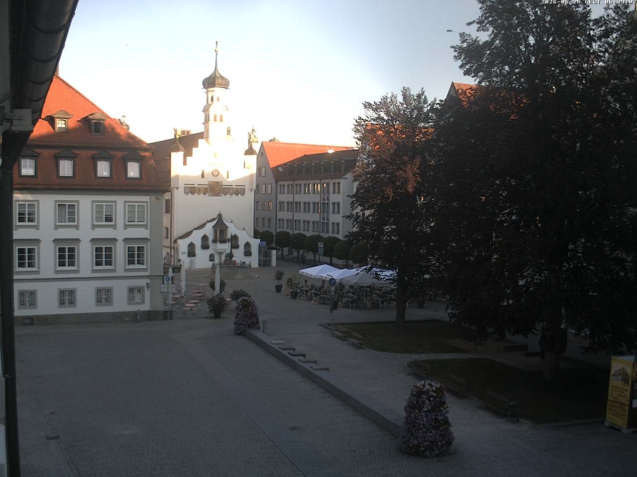 Archiv Foto Webcam Blick auf das Rathaus in Kempten