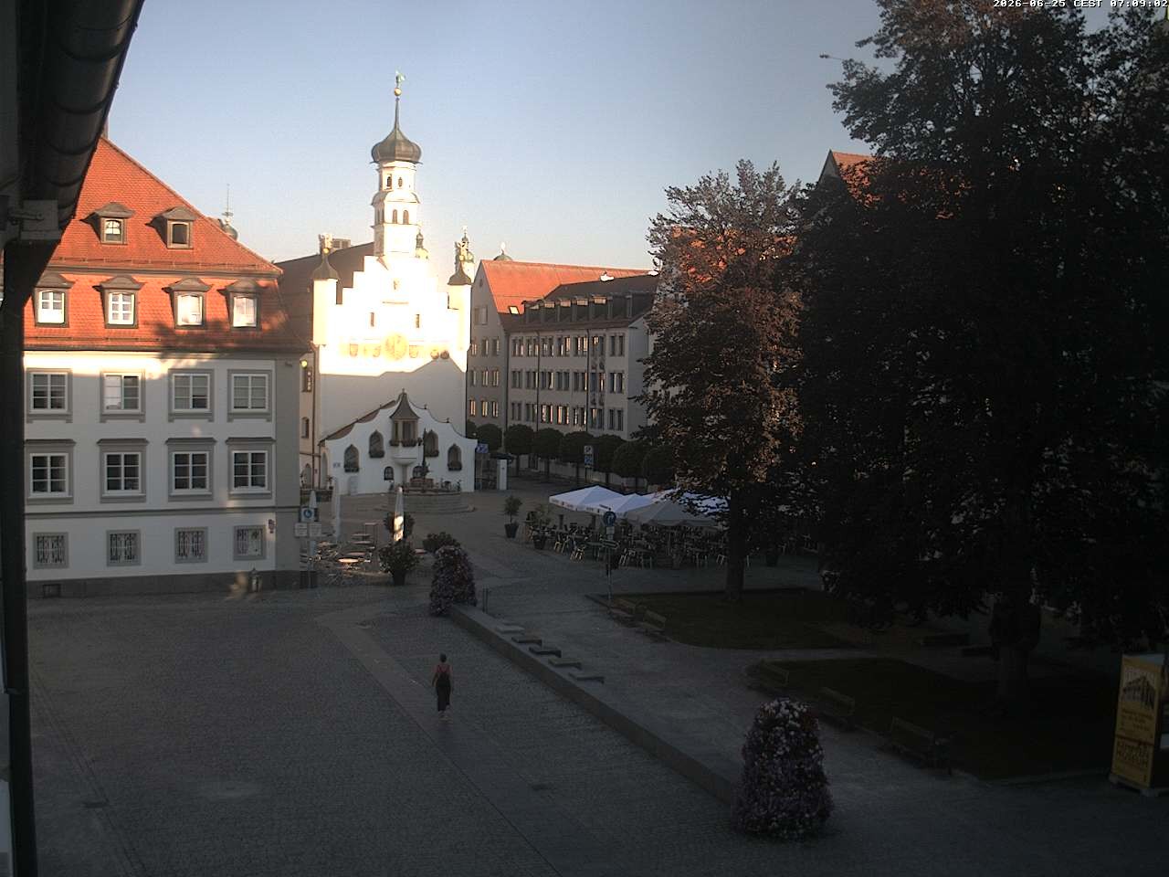 Archiv Foto Webcam Blick auf das Rathaus in Kempten