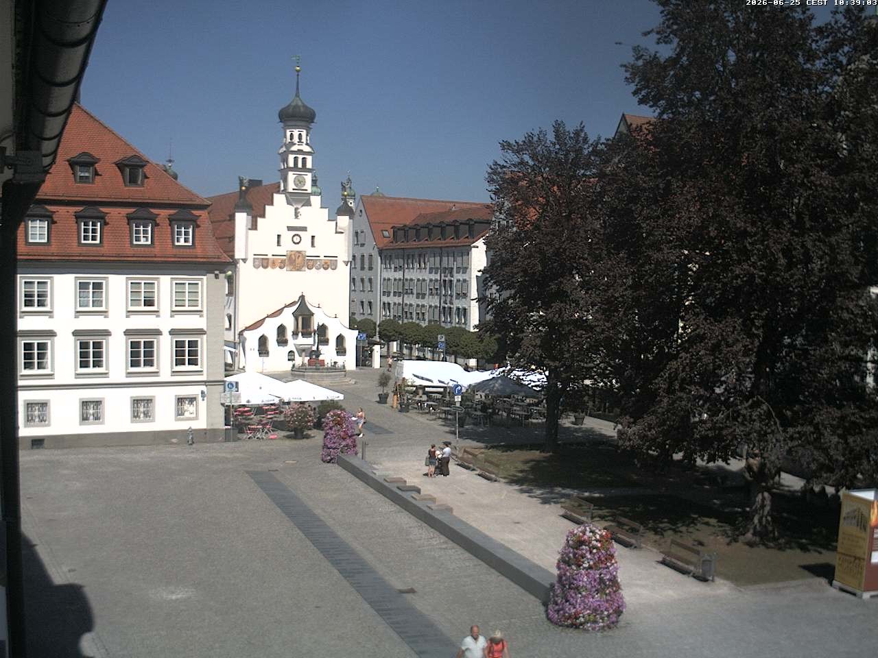 Archiv Foto Webcam Blick auf das Rathaus in Kempten