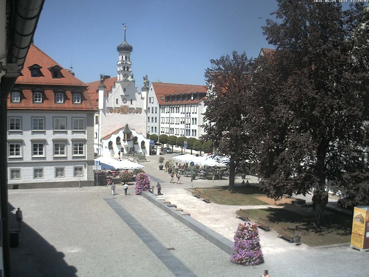 Archiv Foto Webcam Blick auf das Rathaus in Kempten