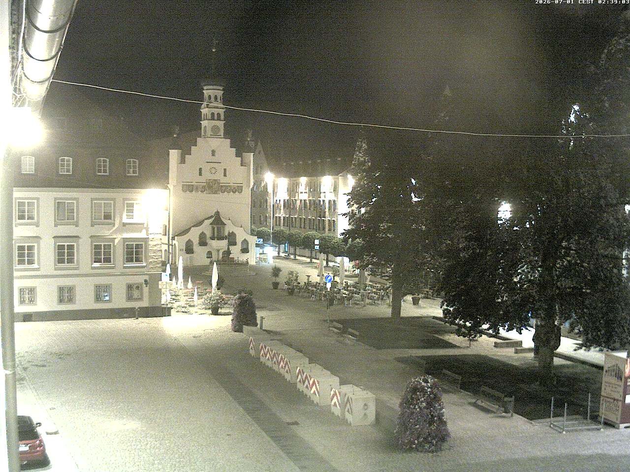 Archiv Foto Webcam Blick auf das Rathaus in Kempten