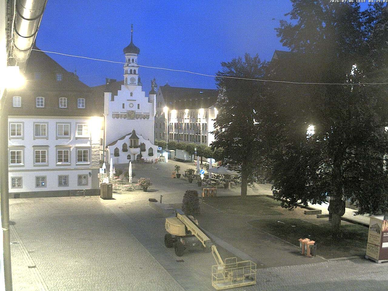 Archiv Foto Webcam Blick auf das Rathaus in Kempten