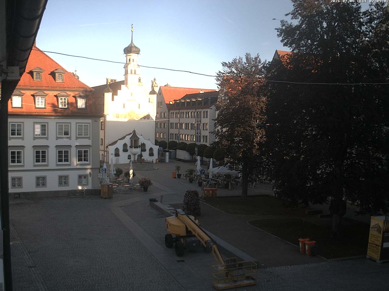 Archiv Foto Webcam Blick auf das Rathaus in Kempten