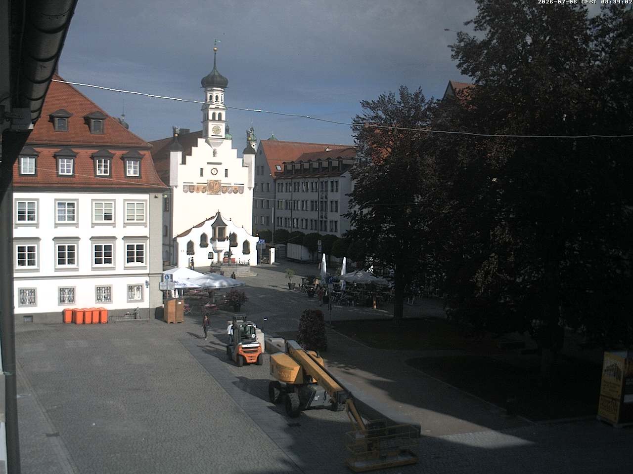 Archiv Foto Webcam Blick auf das Rathaus in Kempten