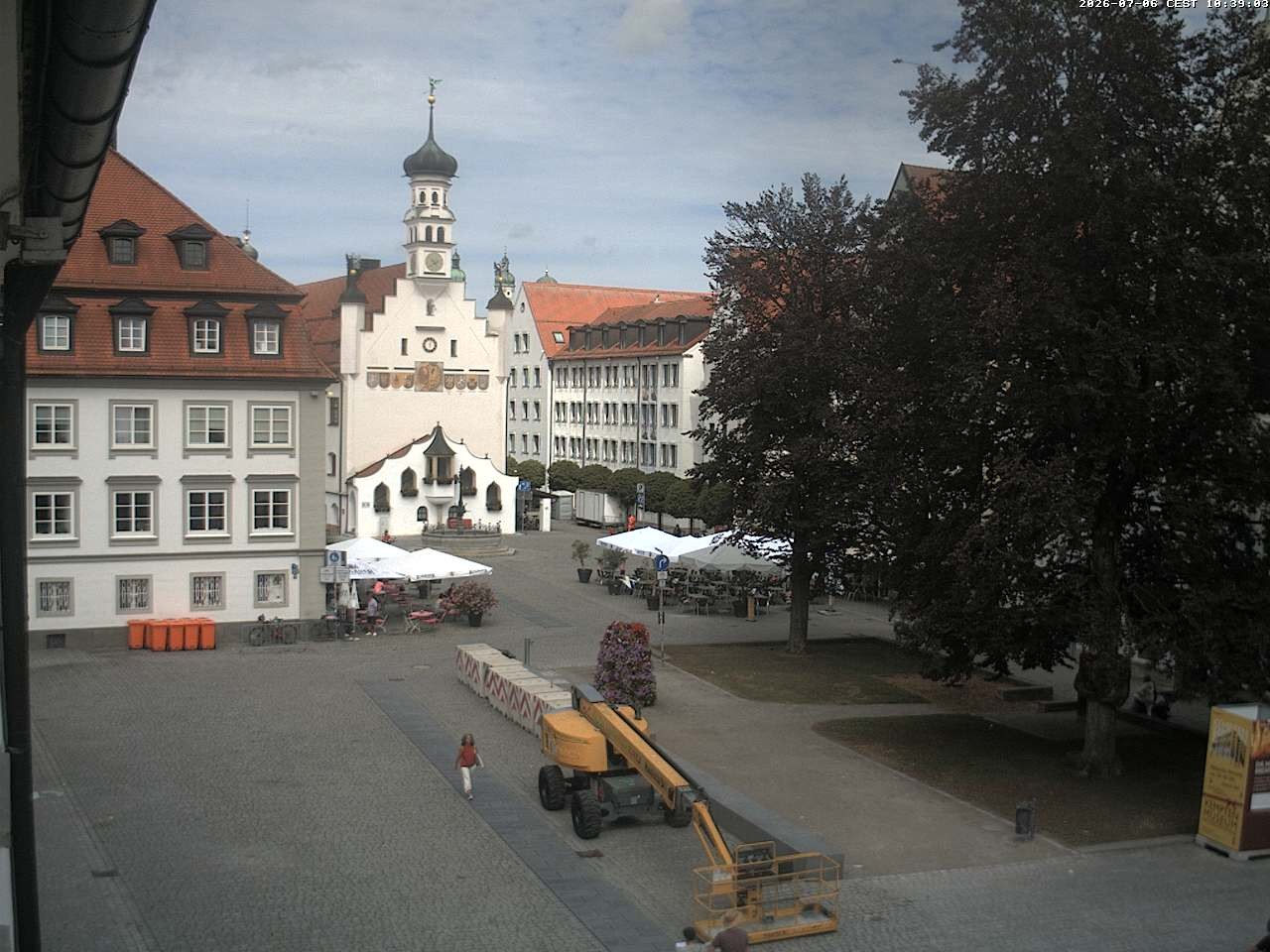 Archiv Foto Webcam Blick auf das Rathaus in Kempten