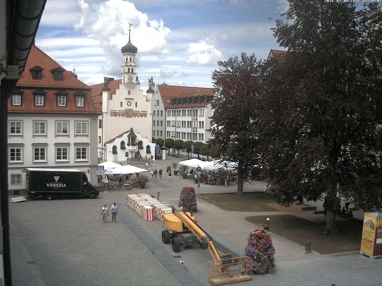 Archiv Foto Webcam Blick auf das Rathaus in Kempten