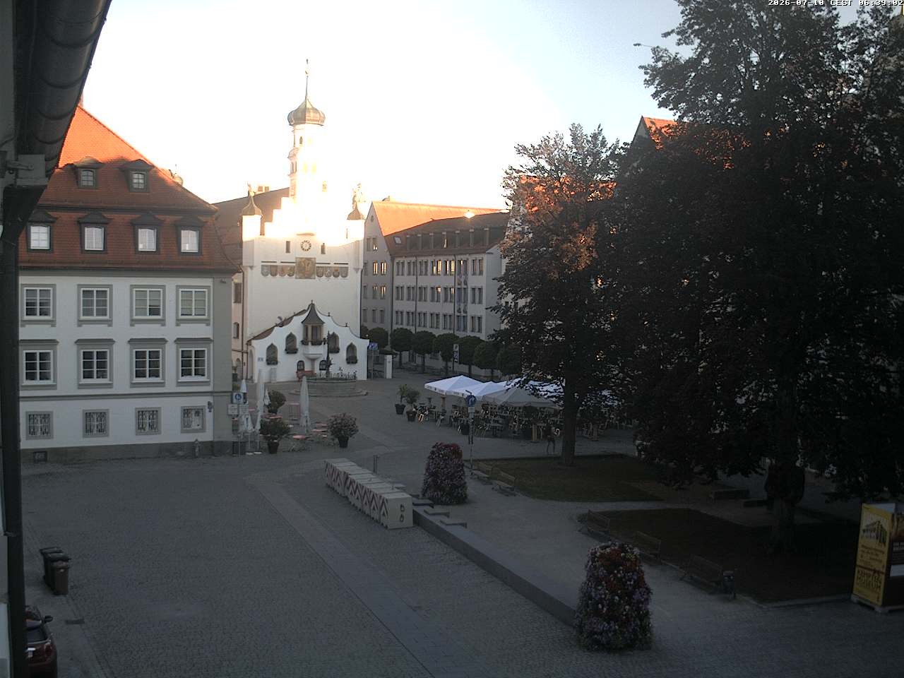 Archiv Foto Webcam Blick auf das Rathaus in Kempten