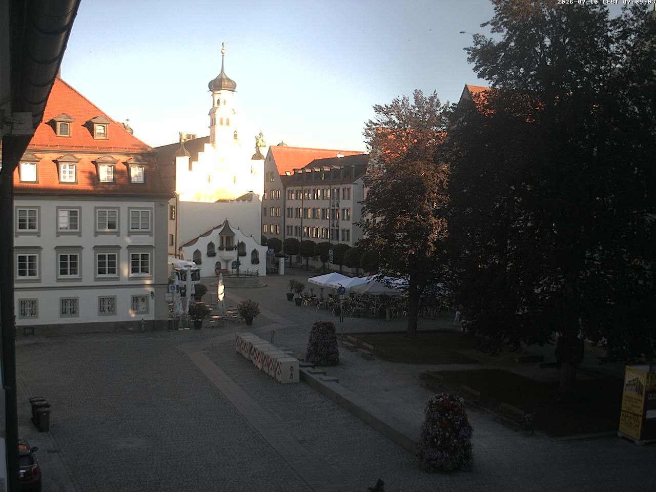 Archiv Foto Webcam Blick auf das Rathaus in Kempten