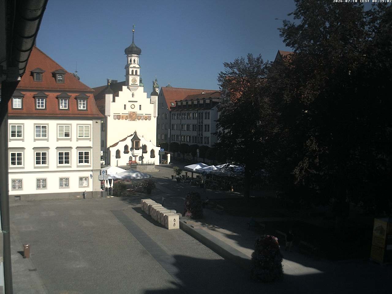 Archiv Foto Webcam Blick auf das Rathaus in Kempten