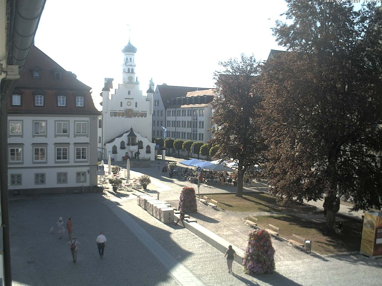 Archiv Foto Webcam Blick auf das Rathaus in Kempten