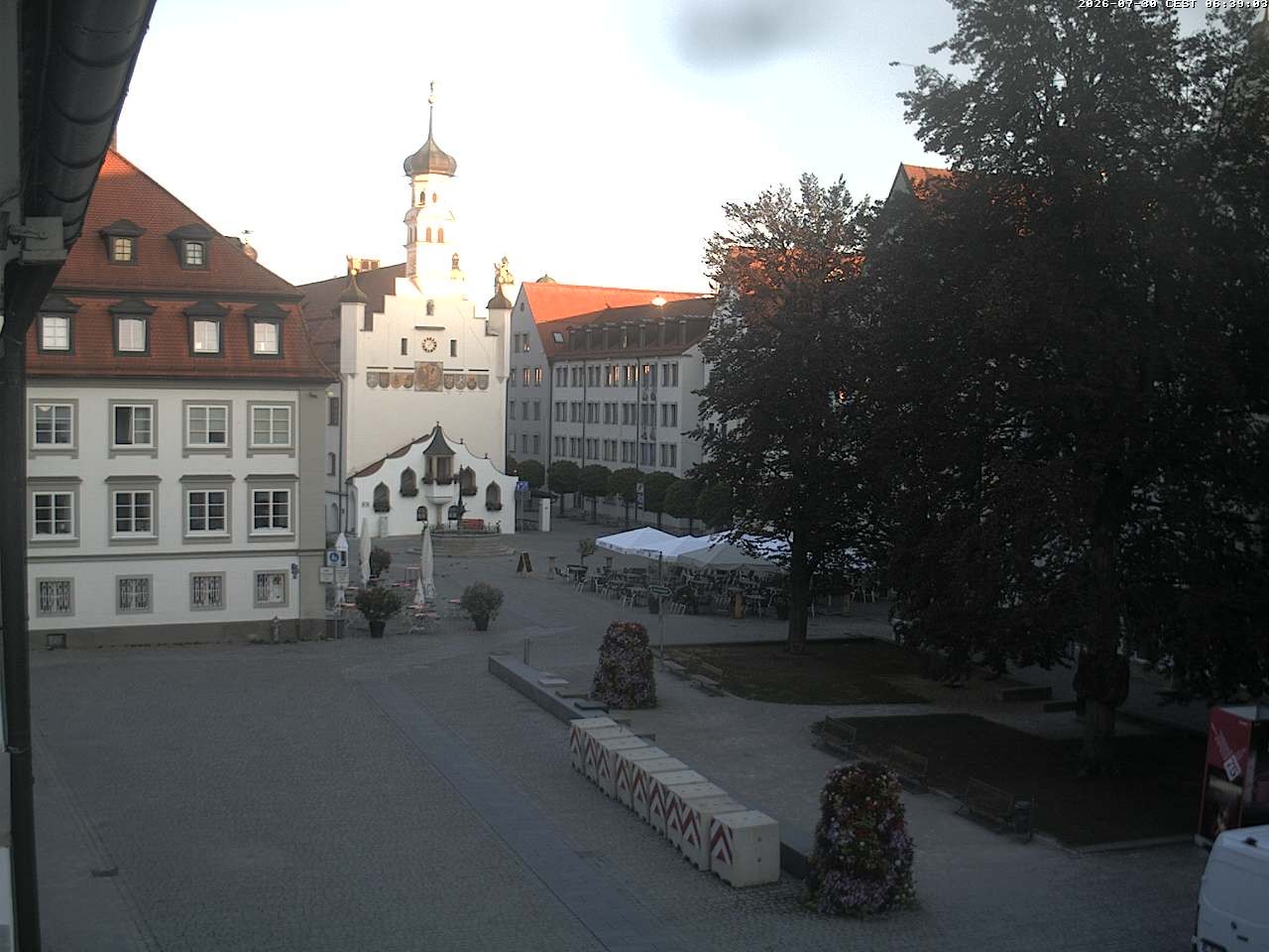 Archiv Foto Webcam Blick auf das Rathaus in Kempten