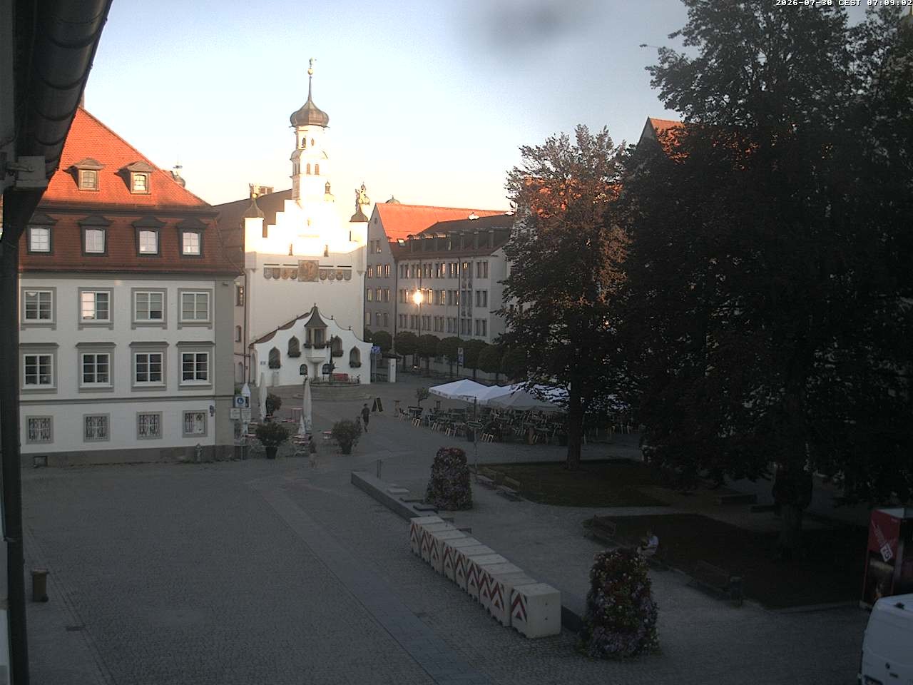 Archiv Foto Webcam Blick auf das Rathaus in Kempten