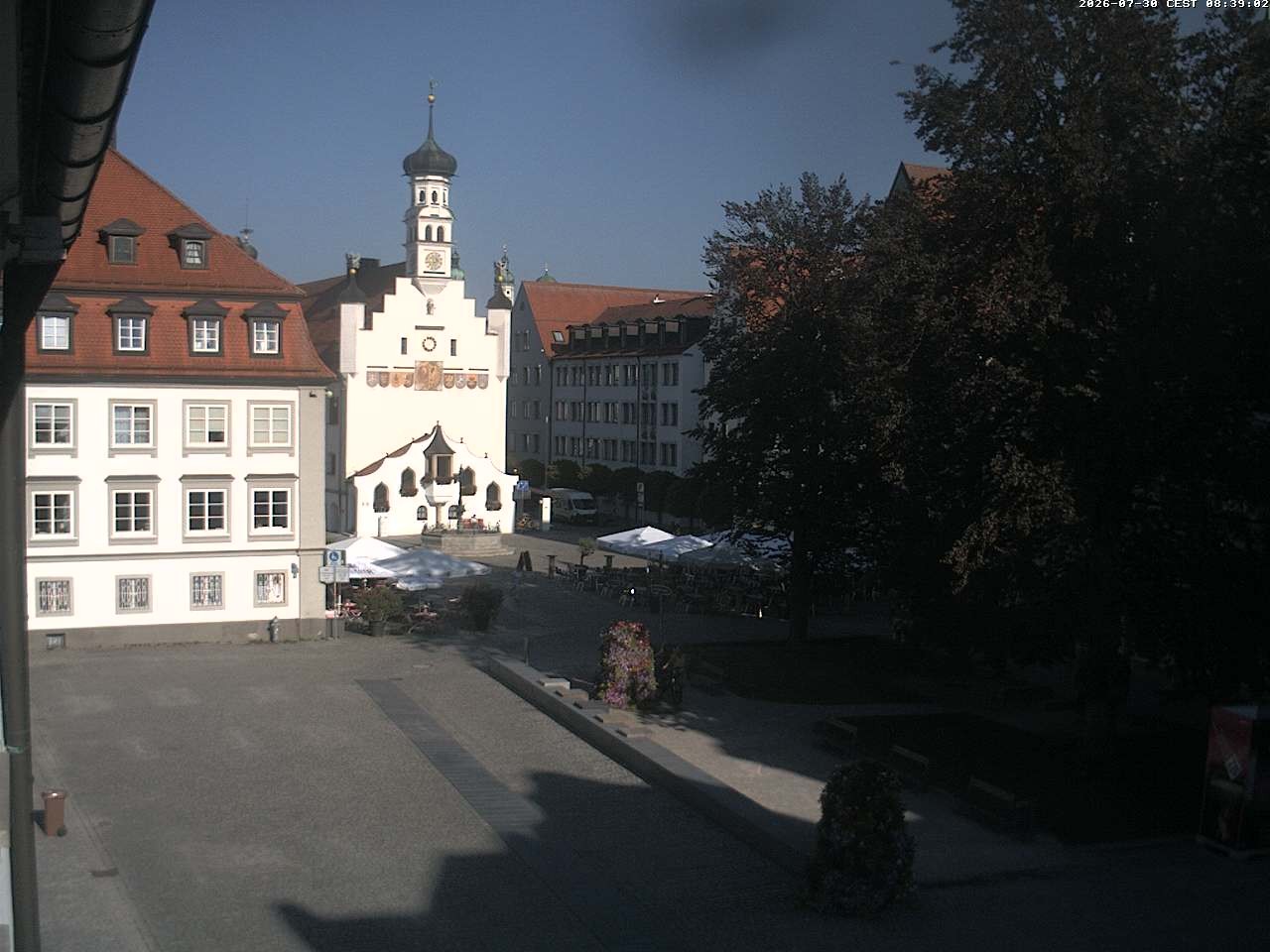 Archiv Foto Webcam Blick auf das Rathaus in Kempten