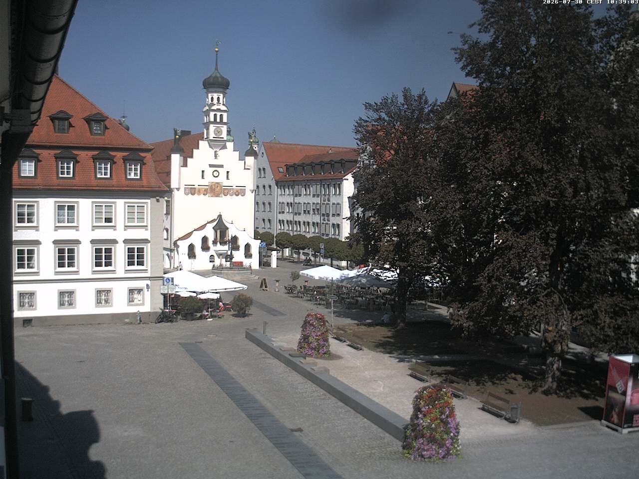Archiv Foto Webcam Blick auf das Rathaus in Kempten