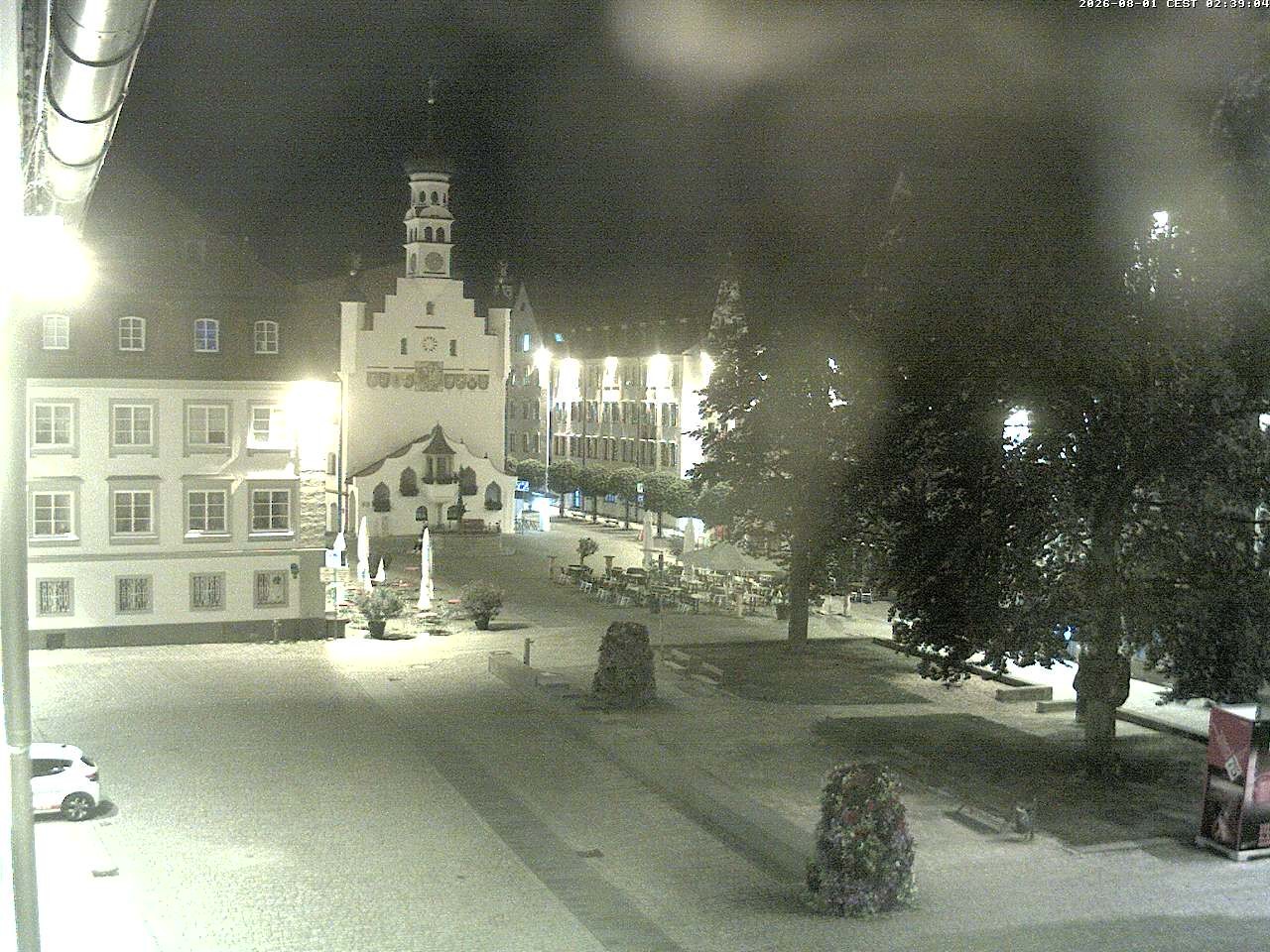 Archiv Foto Webcam Blick auf das Rathaus in Kempten