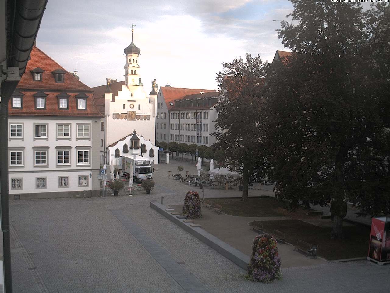 Archiv Foto Webcam Blick auf das Rathaus in Kempten