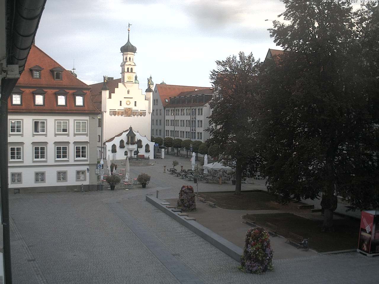 Archiv Foto Webcam Blick auf das Rathaus in Kempten