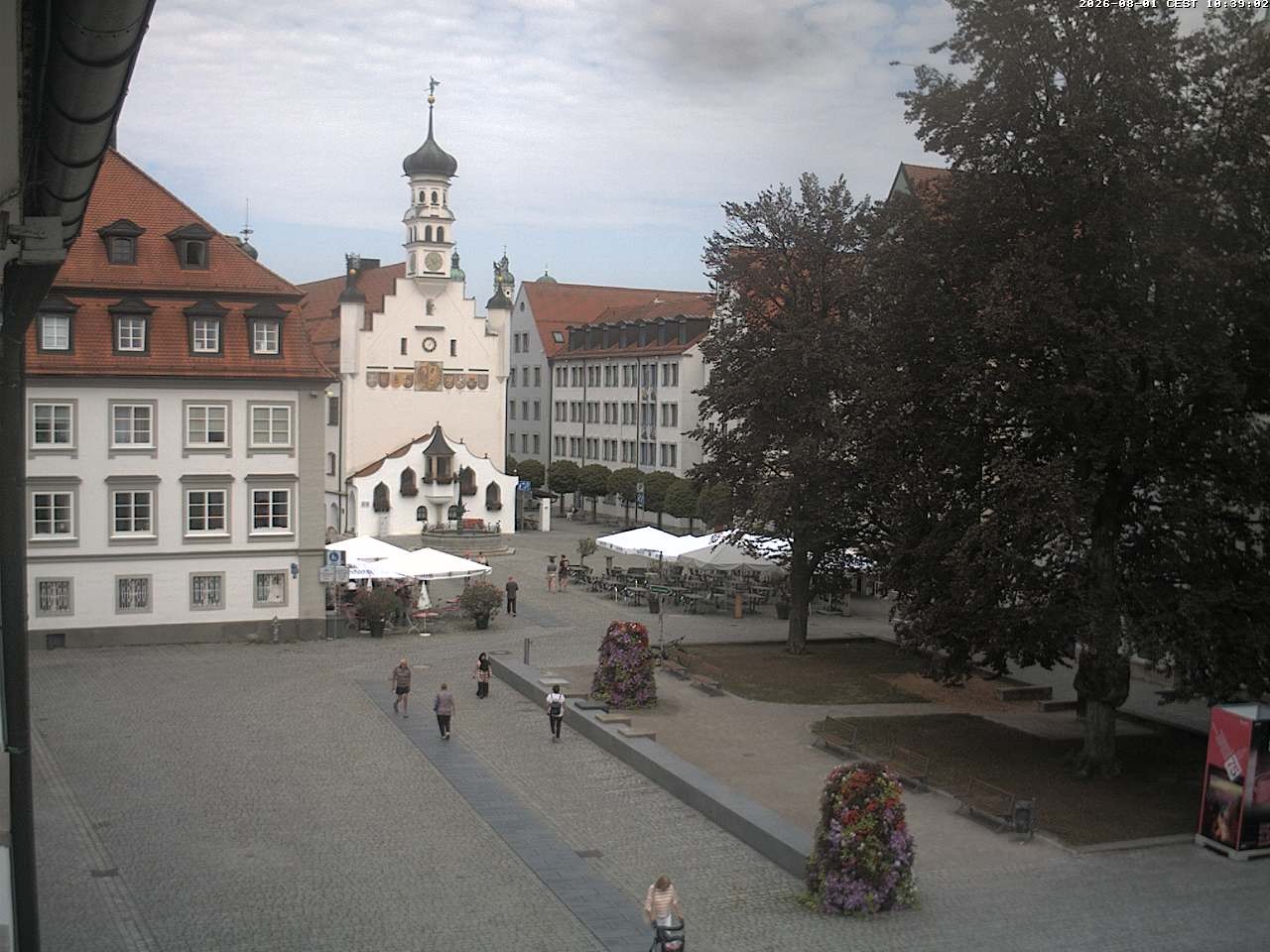 Archiv Foto Webcam Blick auf das Rathaus in Kempten