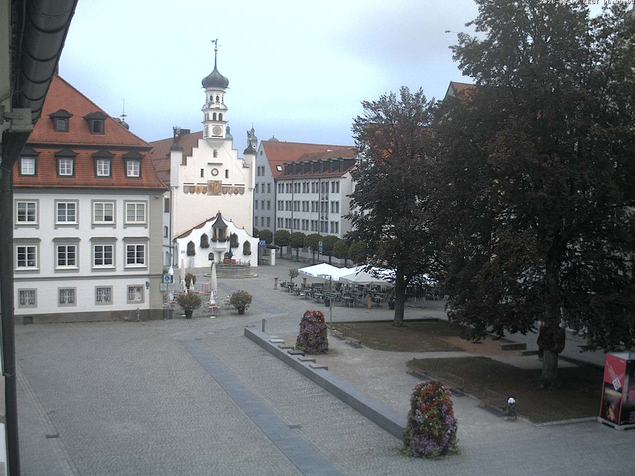 Archiv Foto Webcam Blick auf das Rathaus in Kempten