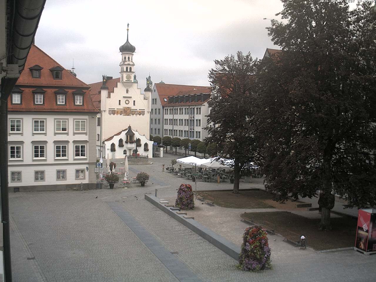 Archiv Foto Webcam Blick auf das Rathaus in Kempten